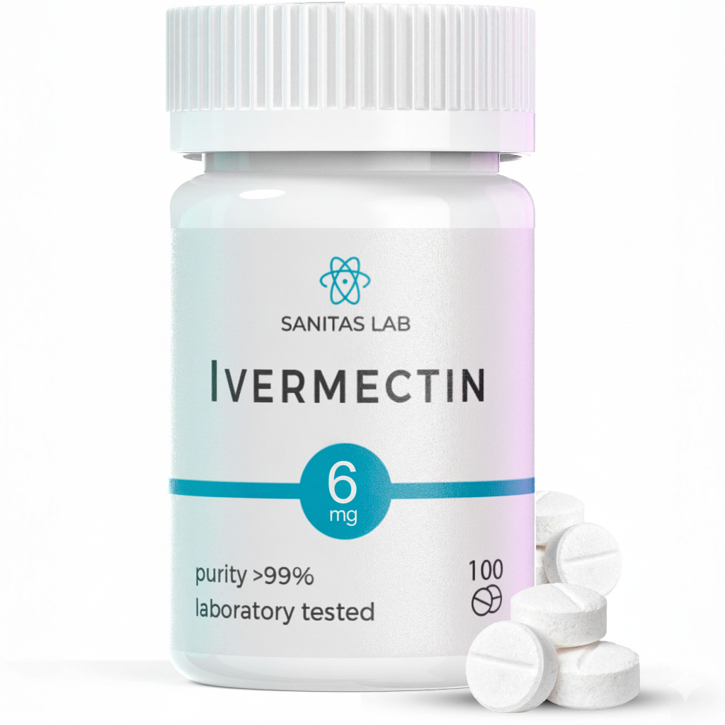 Sanitas Lab Ivermectin Tablets | 6mg | 100 Tabs |  Lab Tested >99% Purity