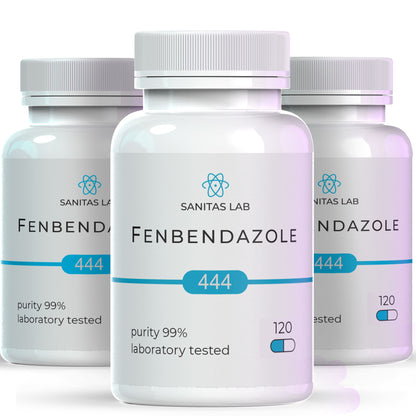 Sanitas Lab Fenbendazole Capsules | 444mg | 120 Count | Lab Tested 99% Purity