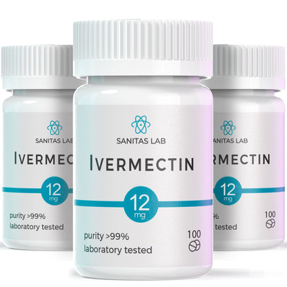 Sanitas Lab Ivermectin Tablets | 12mg |  100 Tabs | Lab Tested >99% Purity