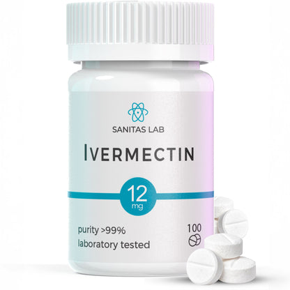 Sanitas Lab Ivermectin Tablets | 12mg |  100 Tabs | Lab Tested >99% Purity